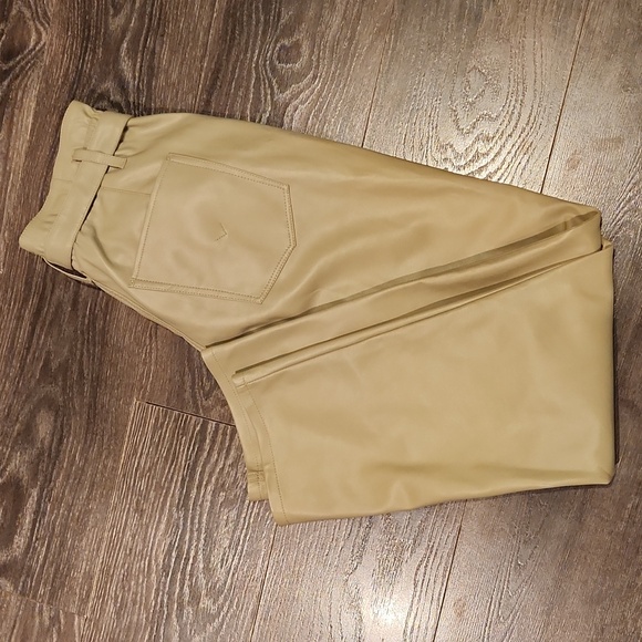 ❤️ NWOT! HUDSON JEANS REMI VEGAN LEATHER HIGH RISE PAPERBAG STRAIGHT ANKLE PANTS - Picture 13 of 16